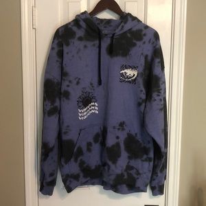 Neon Riot Tie Dye Sweatshirt Purple Black Visions